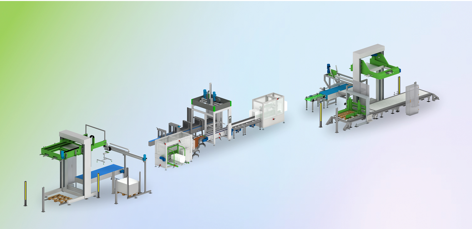 Render linea packaging Duetti